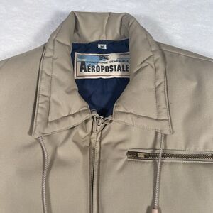 Aeropostale Campagnie Generale VTG 80s down‎ insulated vest Men's Medium Tan